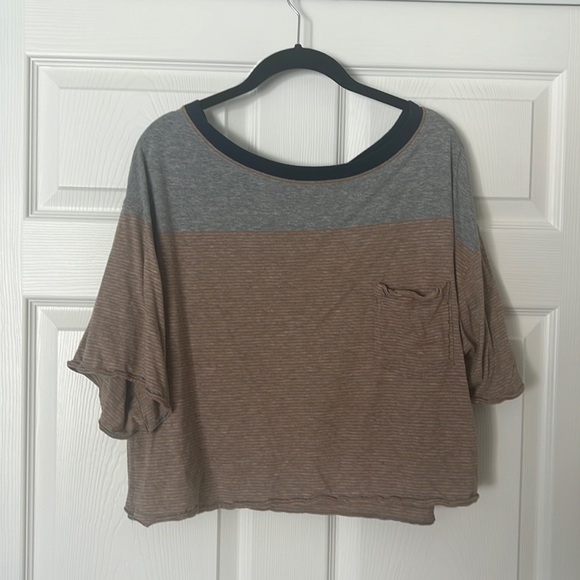 Free People Tops - Free people top, medium, grey orange navy blue